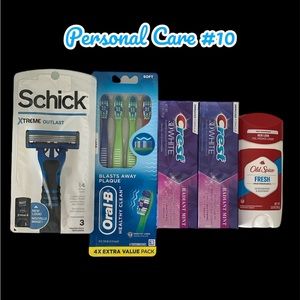Men’s Personal Care Bundle Schick Razors Old Spice Deodorant Crest Toothpaste